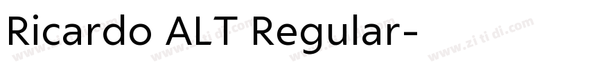 Ricardo ALT Regular字体转换